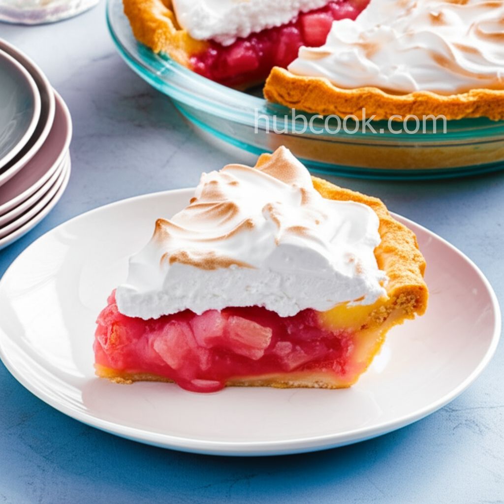 Dave's Rhubarb Custard Pie with Meringue