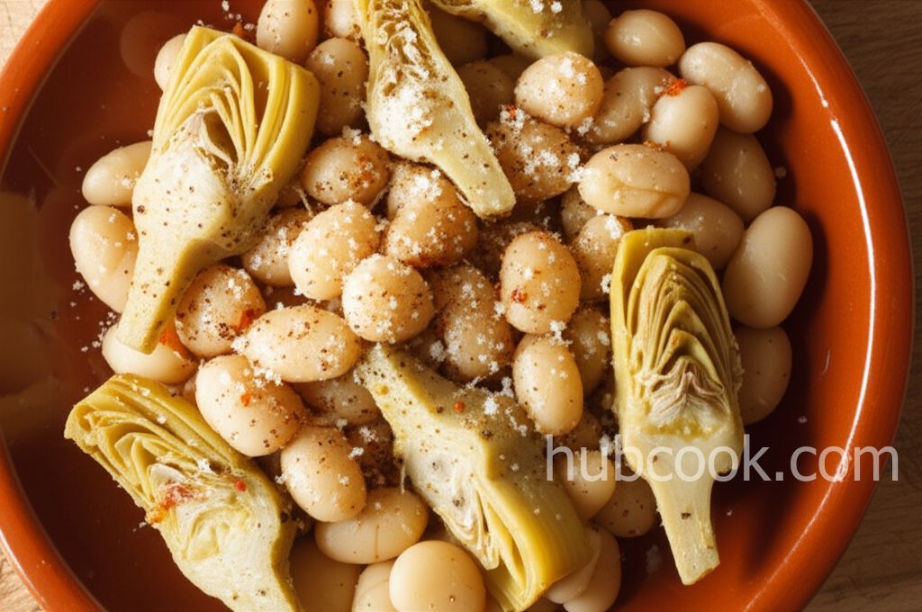 Sauteed Navy Beans and Artichokes