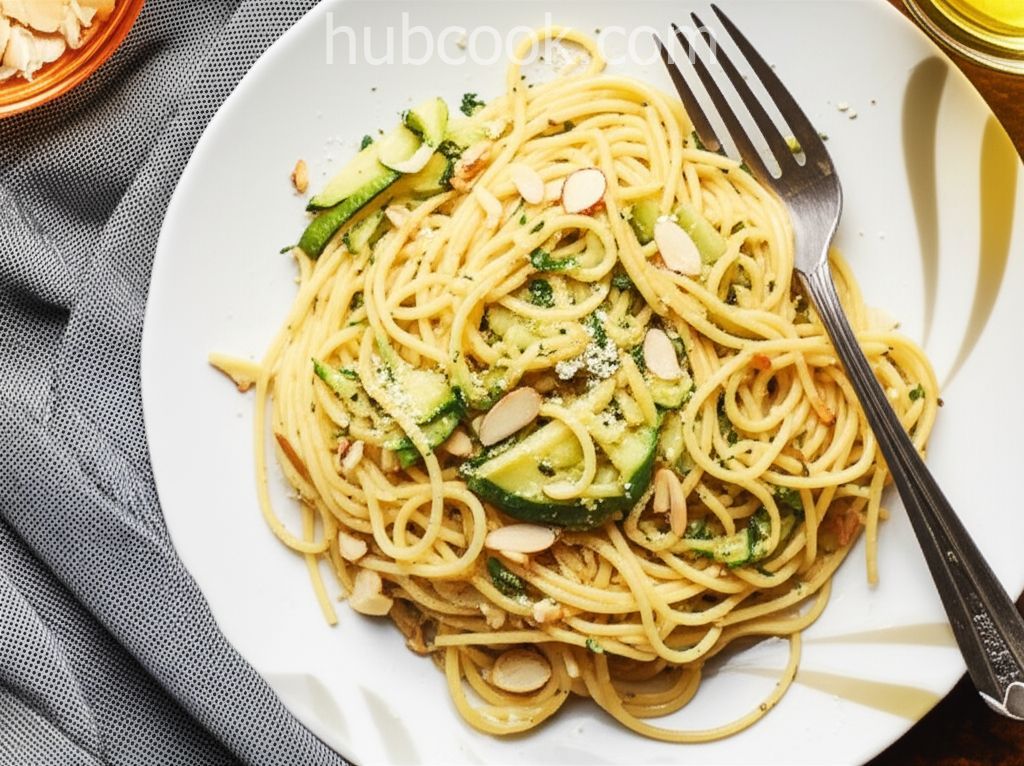 Spaghetti with Zucchini and Almonds