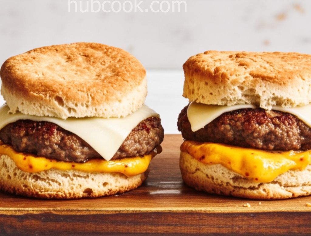 Spicy Sausage and Biscuit Sandwich