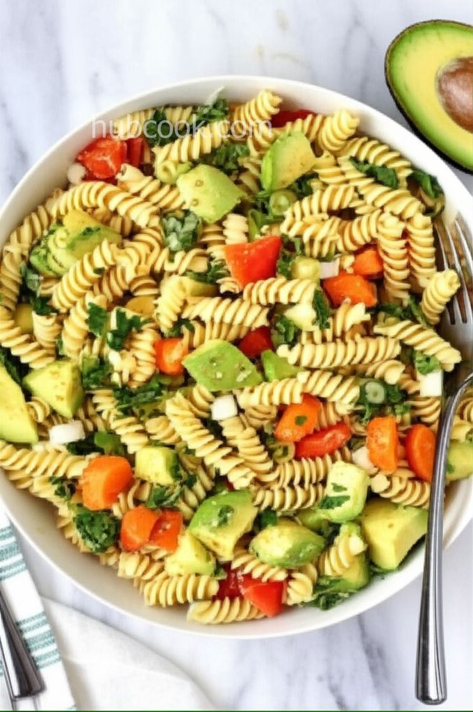 Avocado Whole Wheat Pasta Salad