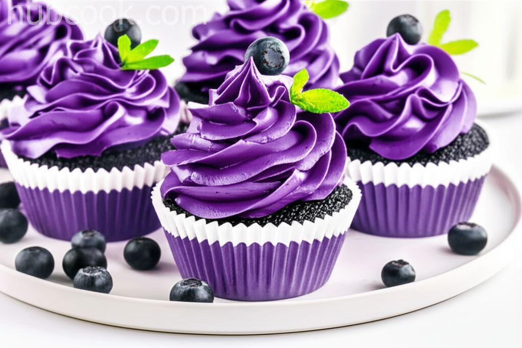 Blueberry Cupcakes with Blueberry Cream Cheese Frosting