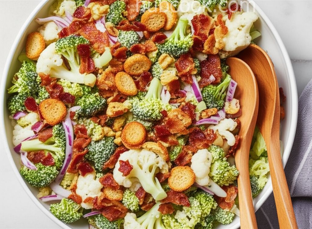 Broccoli and Cauliflower Salad