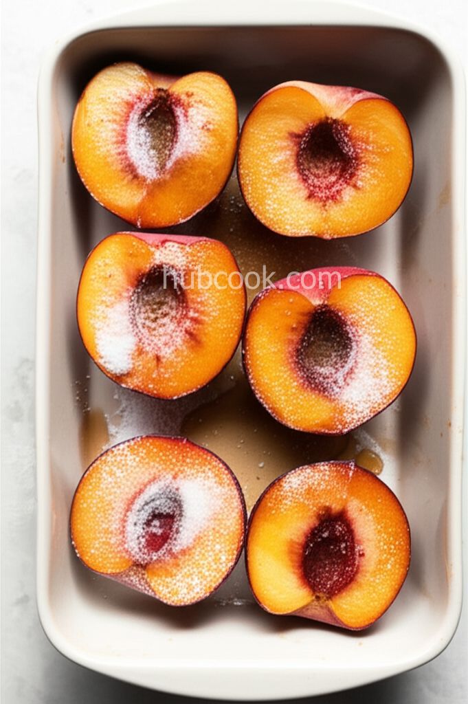 Broiled Stone Fruit with Cardamom Banana Soft Serve