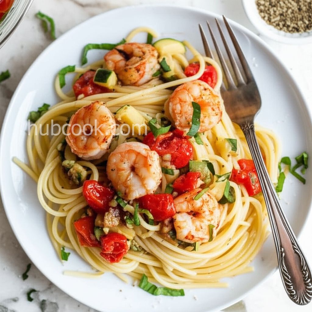 Bucatini Pasta with Shrimp and Anchovies
