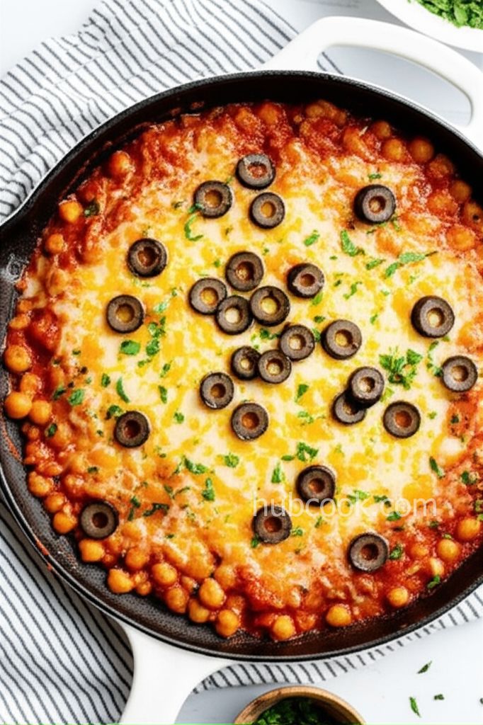 Cheesy Skillet Chickpeas