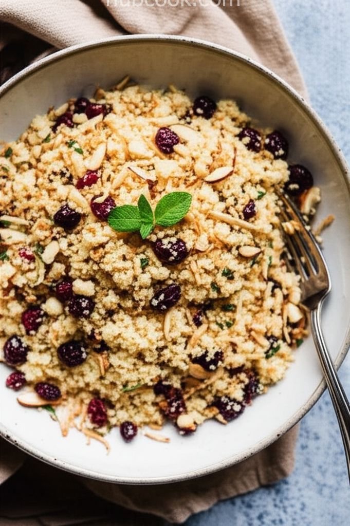 Couscous Pilaf with Almonds, Coconut, and Cranberries