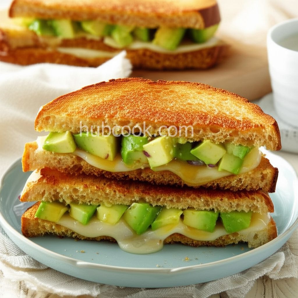 Creamy Jack Grilled Cheese with Fruit-Glazed Avocado