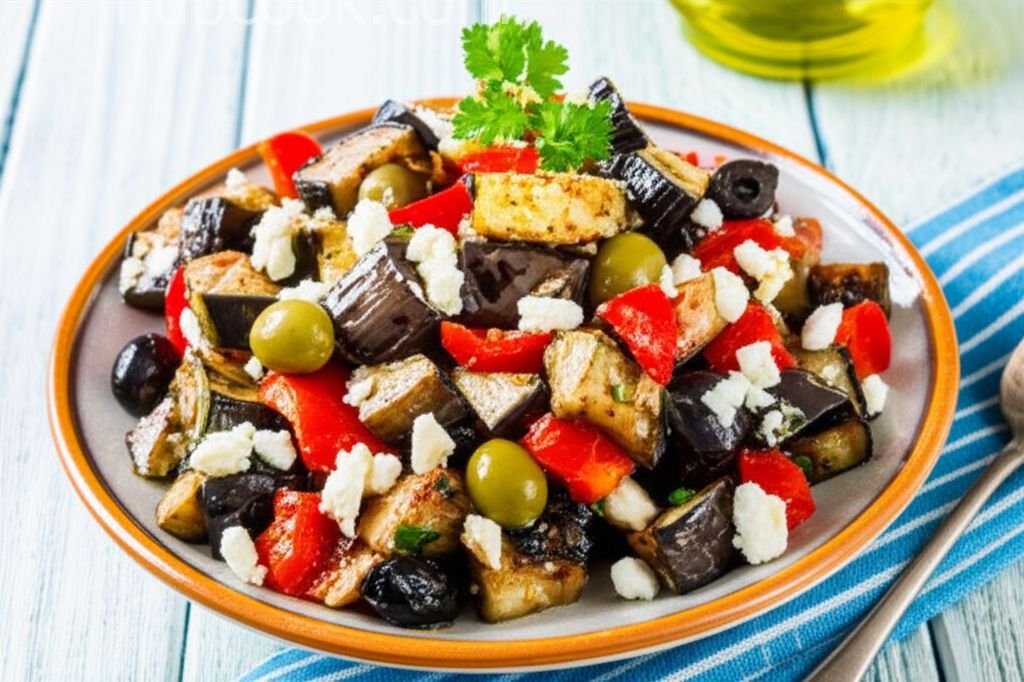 Grilled Eggplant and Roasted Pepper Salad
