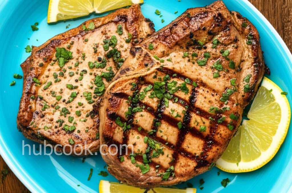 Grilled Pork Chops with Fresh Herbs