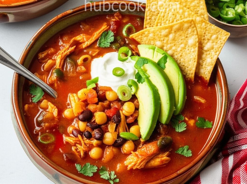 Mexican Shredded Chicken Soup
