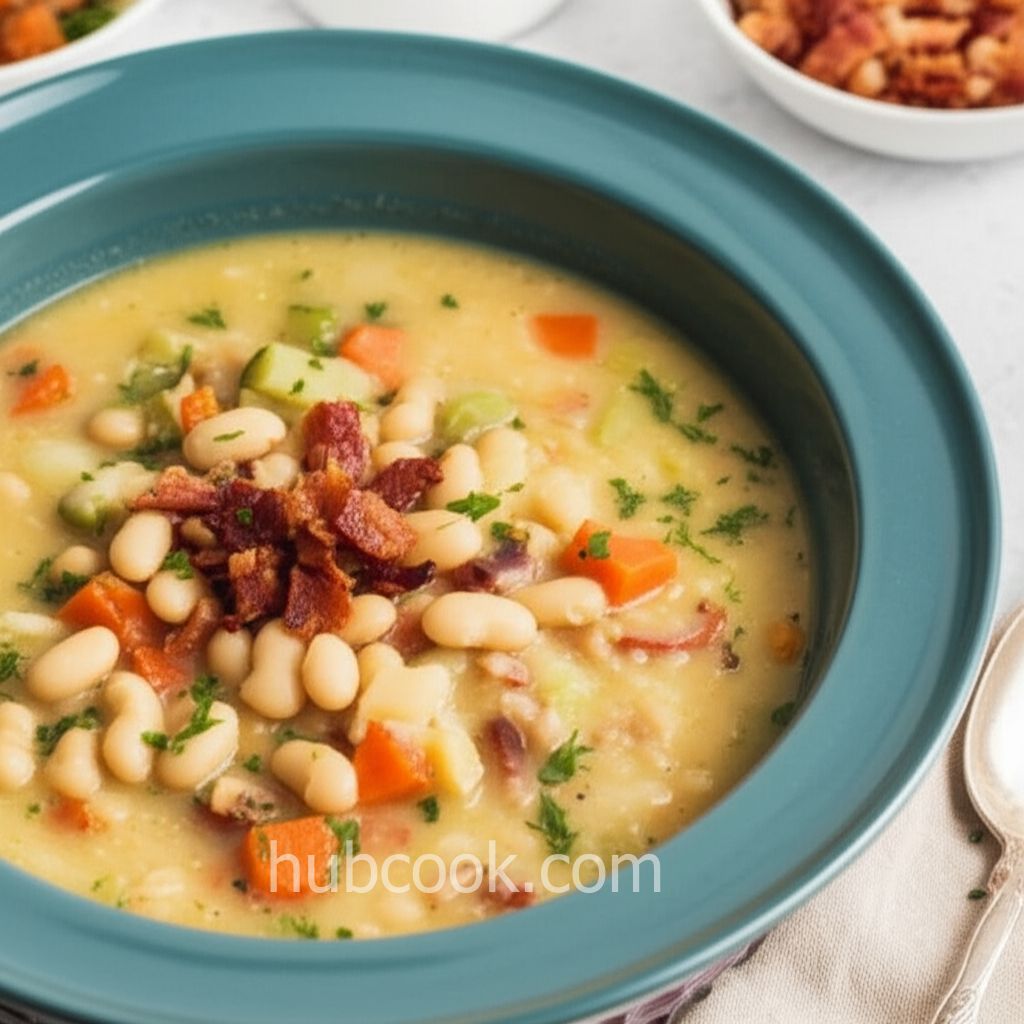 Slow Cooker Northern White Bean Bacon Chowder