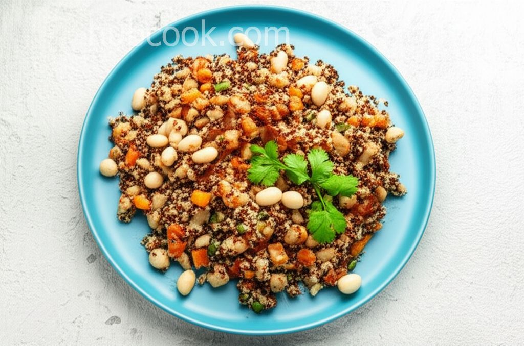 Spicy Veggie and White Bean Quinoa