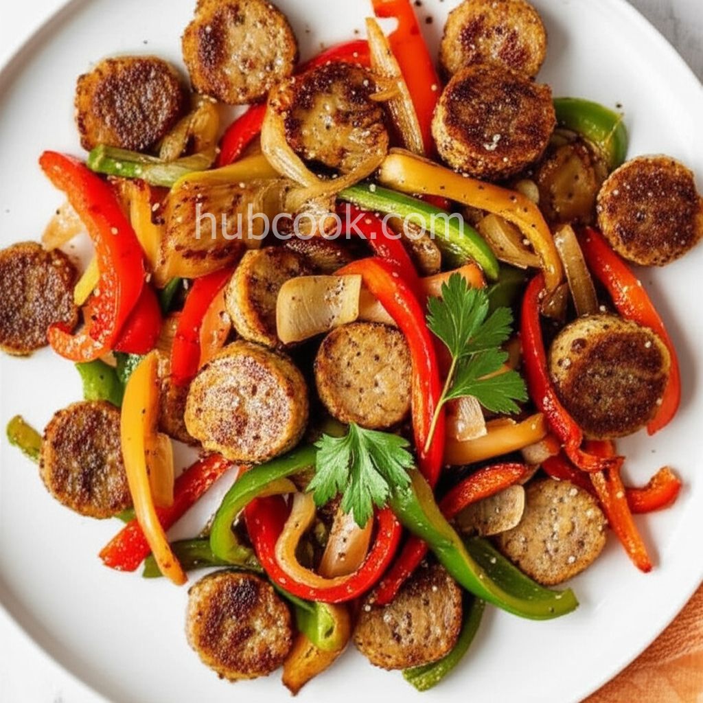 Air Fryer Beyond Meat Brats, Onions, and Peppers