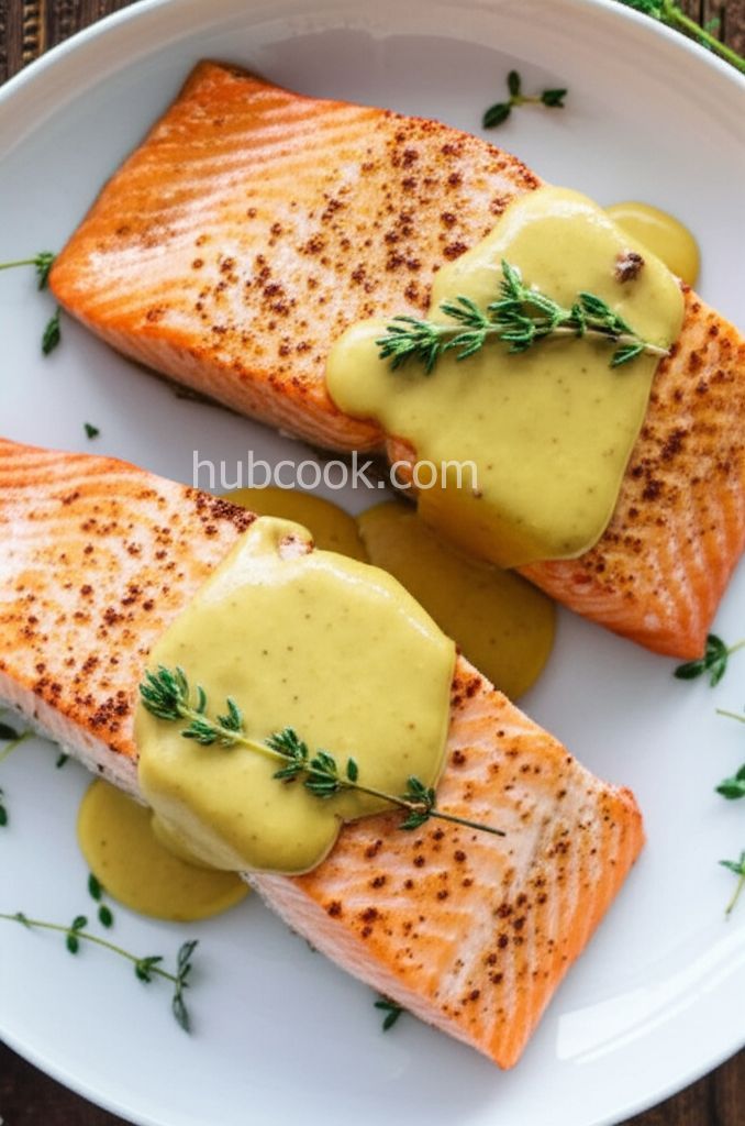 Air Fryer Honey Mustard Salmon