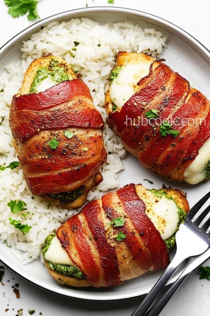 Bacon-Wrapped Chicken Pesto
