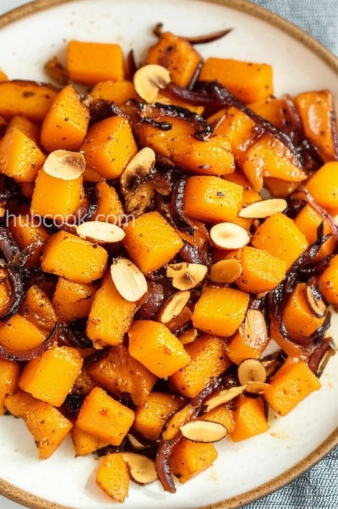 Butternut Squash With Cranberries and Almonds