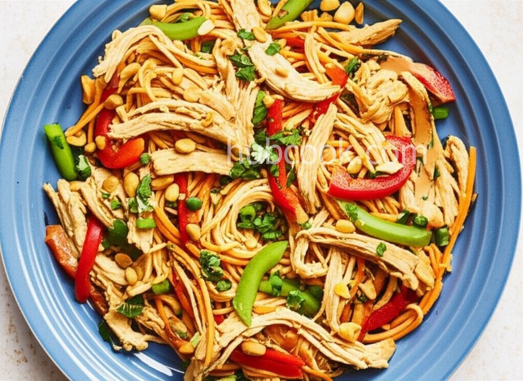 Chicken Noodle Salad with Peanut-Ginger Dressing
