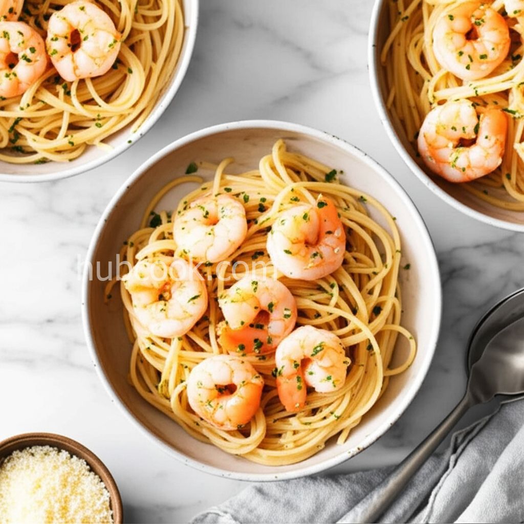 Garlic Shrimp Linguine