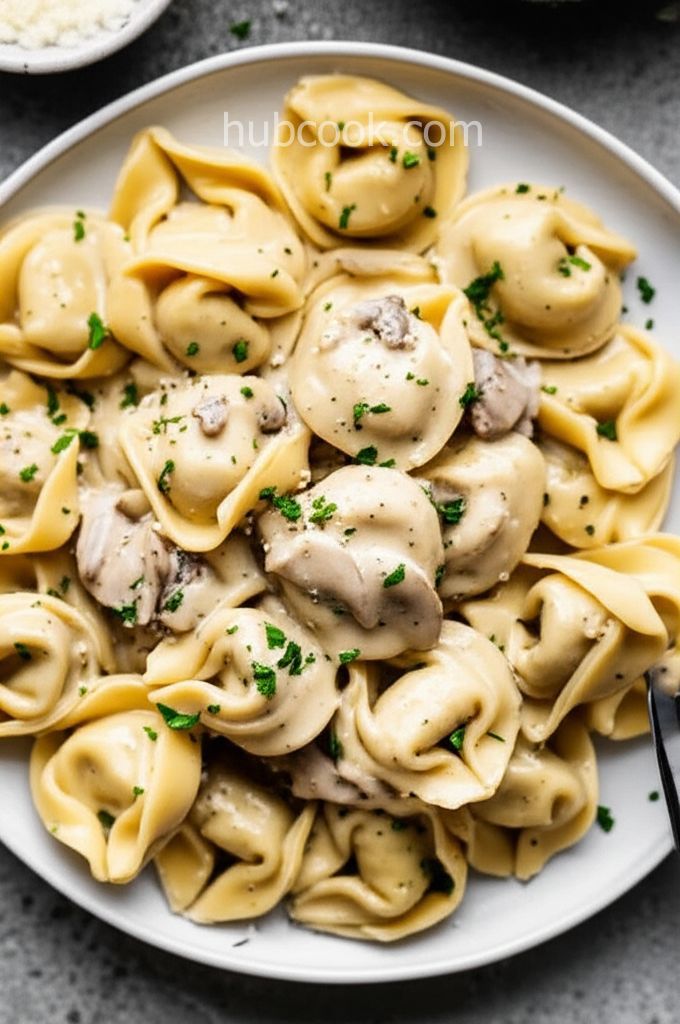 Mushroom Tortellini Alfredo