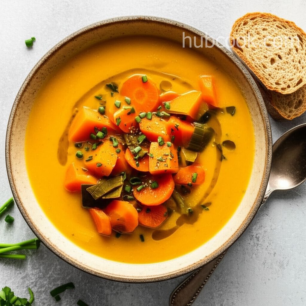Vegan Japanese Winter Squash and Leek Soup
