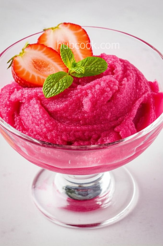 2-Ingredient Strawberry Sorbet
