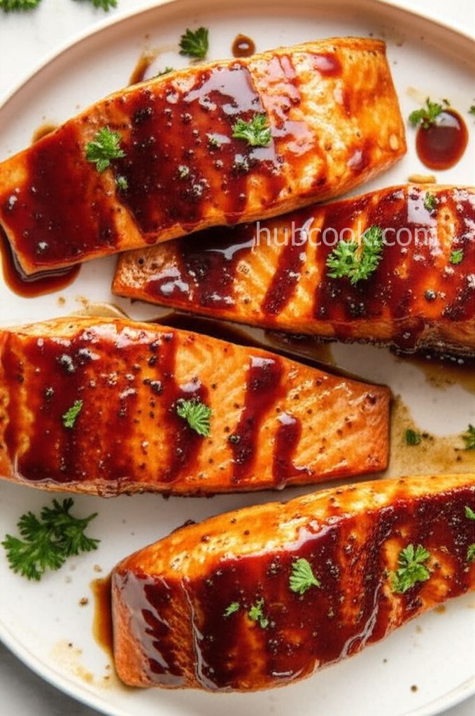 Air Fryer Salmon with Maple-Bourbon Glaze