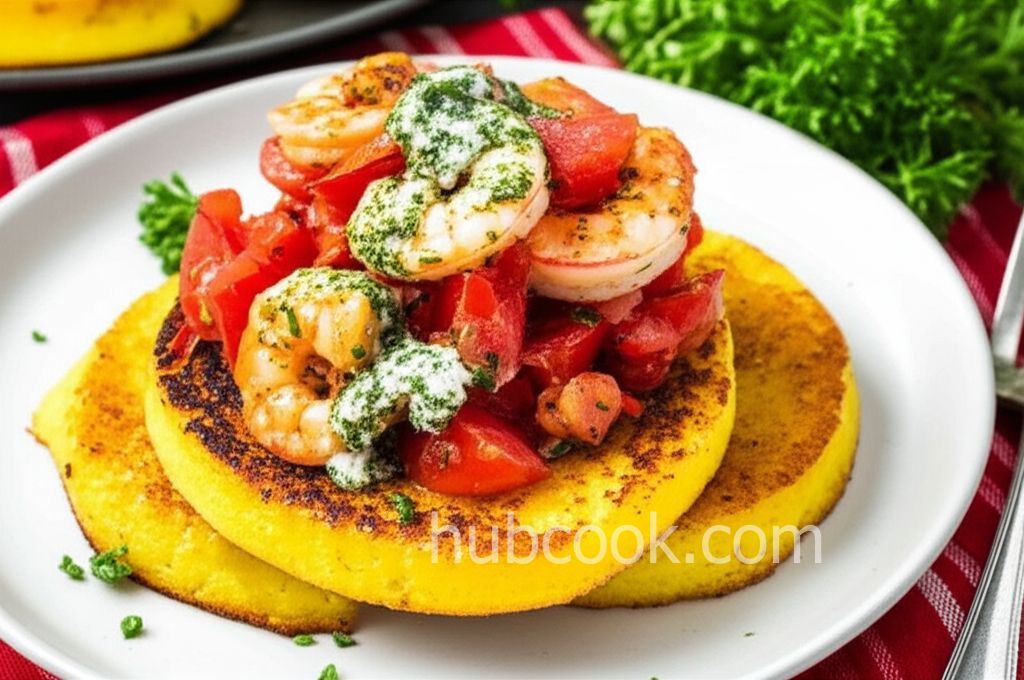 Air Fryer Shrimp and Polenta