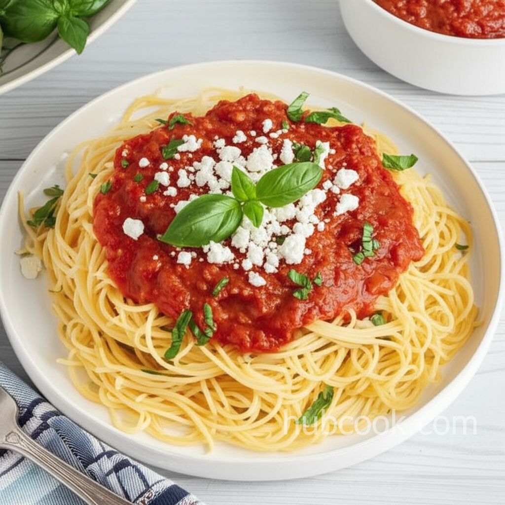 Angel Hair with Feta and Sun-Dried Tomatoes