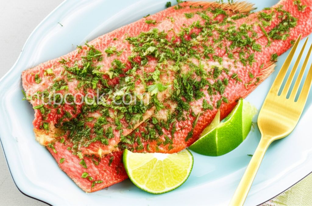 Baked Red Snapper with Garlic, Lime, and Cilantro