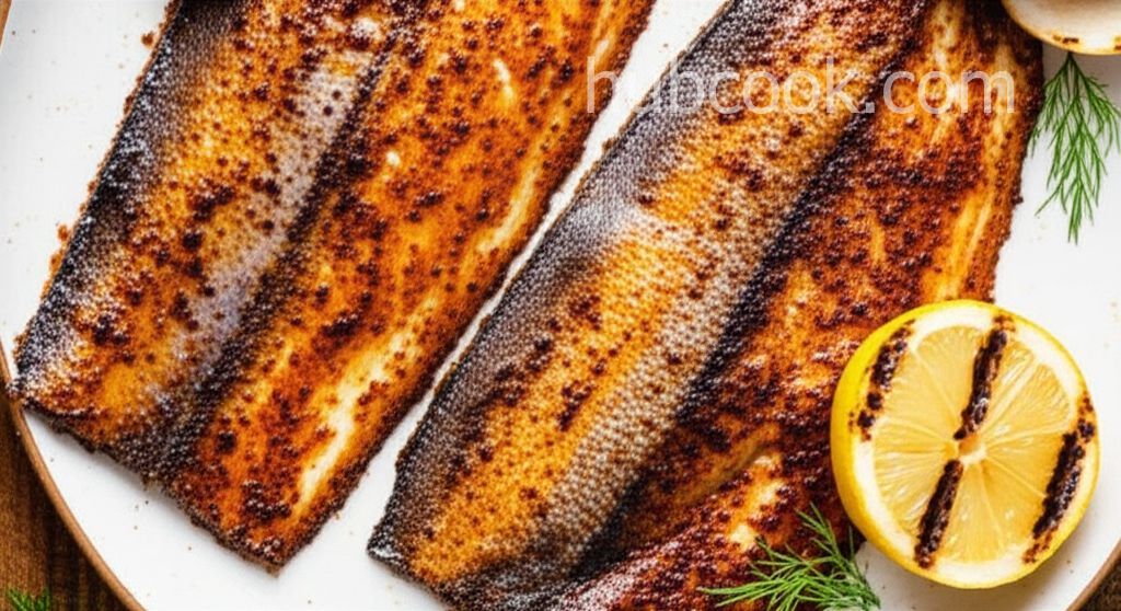 Blackened Grilled Sea Bass