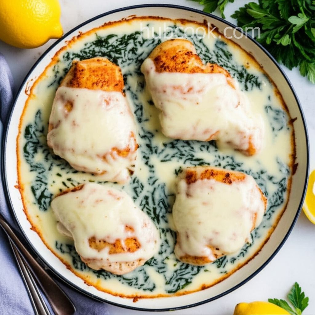 Cheesy Chicken Florentine Casserole