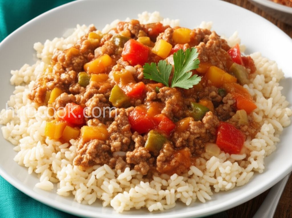 Cheesy Hamburger Stew with Rice