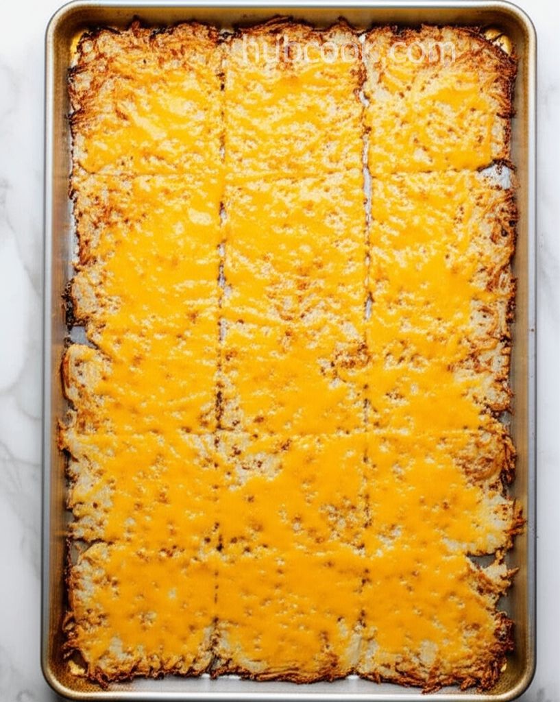 Cheesy Sheet Pan Hash Browns
