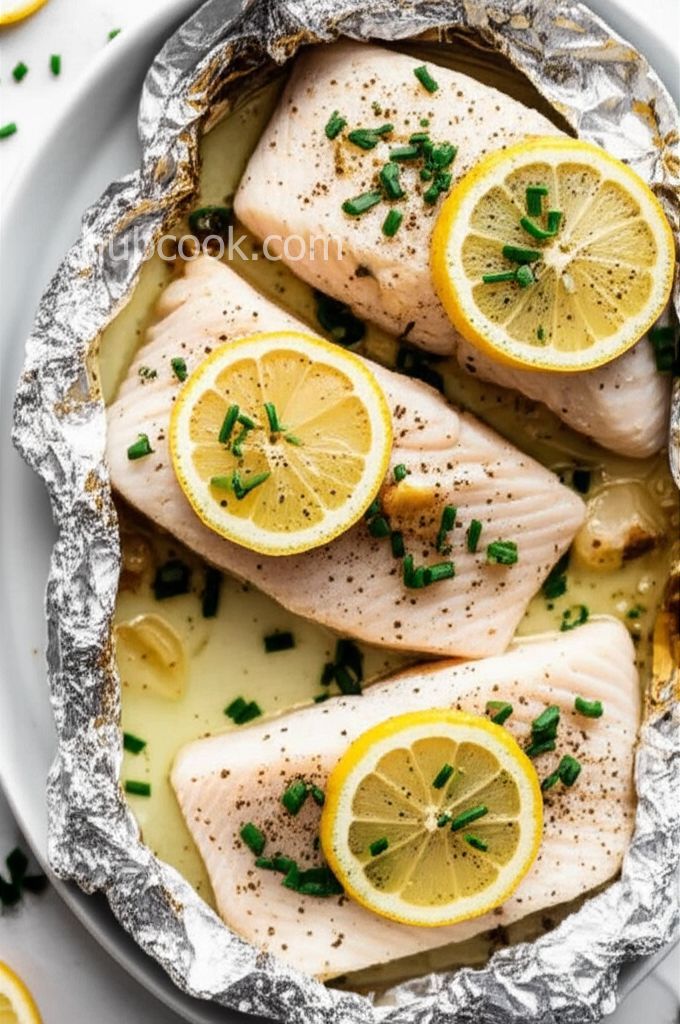 Cod with Lemon, Garlic, and Chives