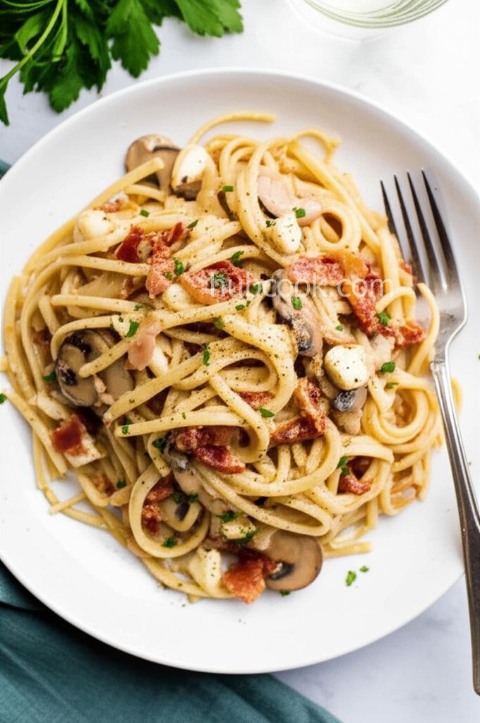 Creamy Brie and Bacon Pasta