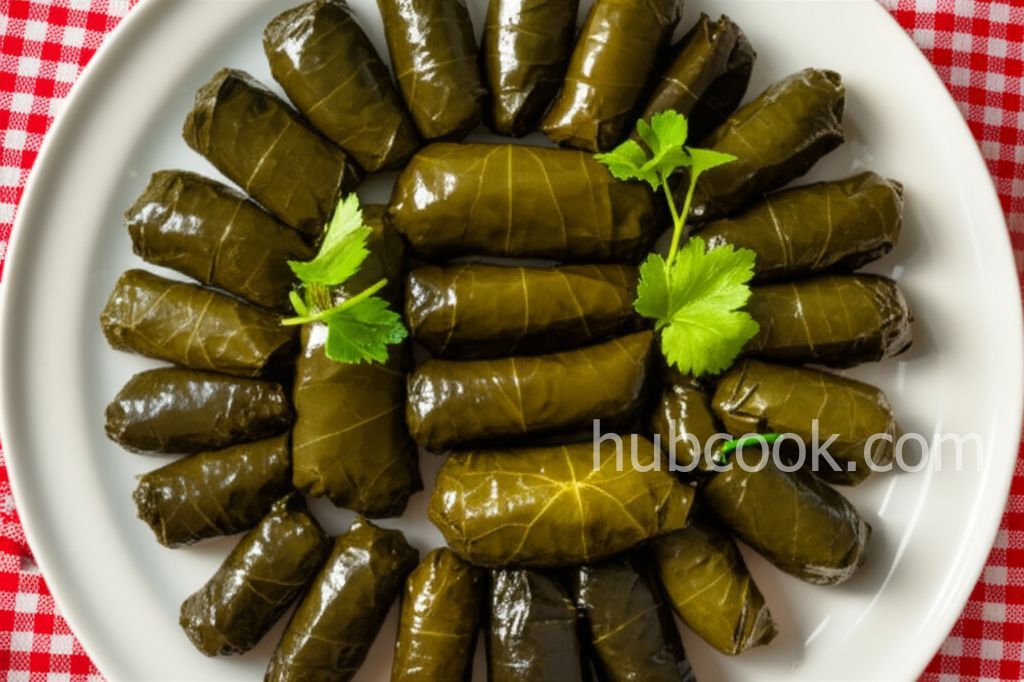 Lamb and Rice Stuffed Grape Leaves