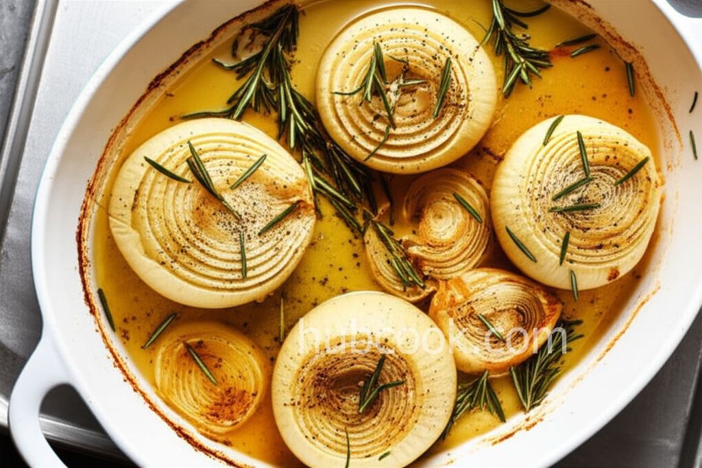 Onions Baked with Rosemary and Cream