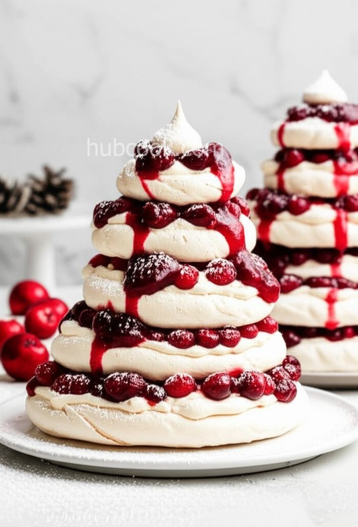 Pavlova Christmas Trees
