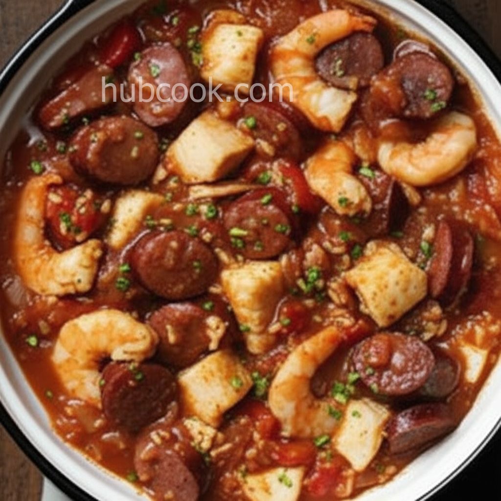 Shrimp, Sausage, and Fish Jambalaya