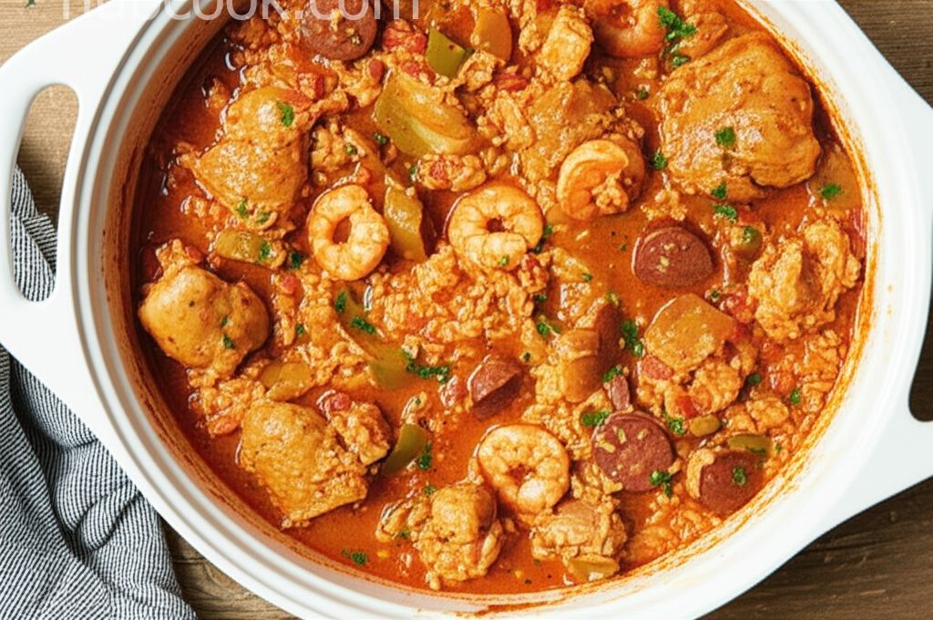Simple Slow Cooker Jambalaya