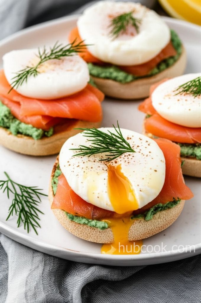 Smoked Salmon Dill Eggs Benedict