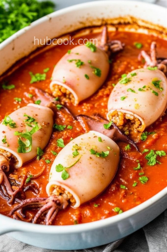 Spicy Stuffed Squid