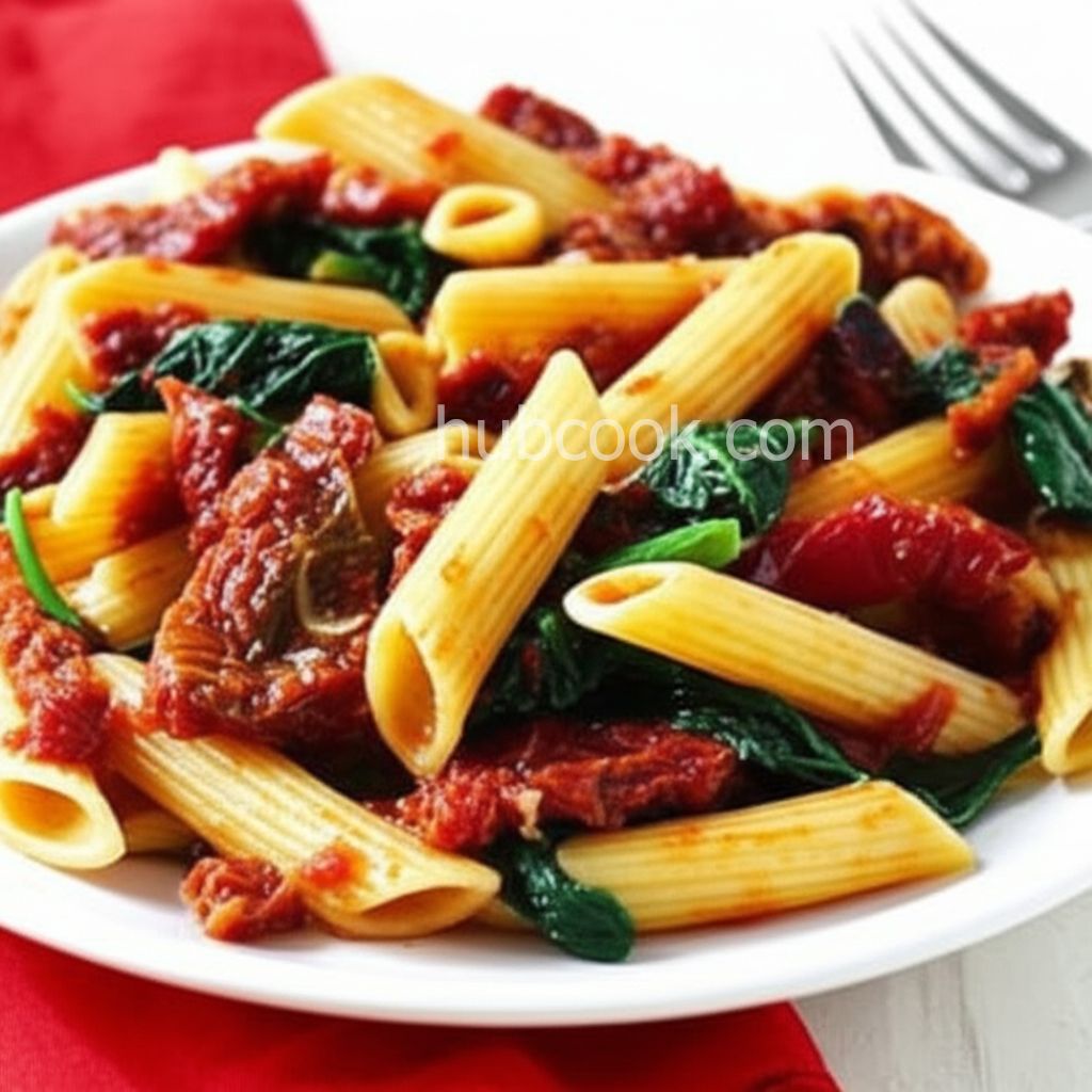 Spinach and Sun-Dried Tomato Pasta