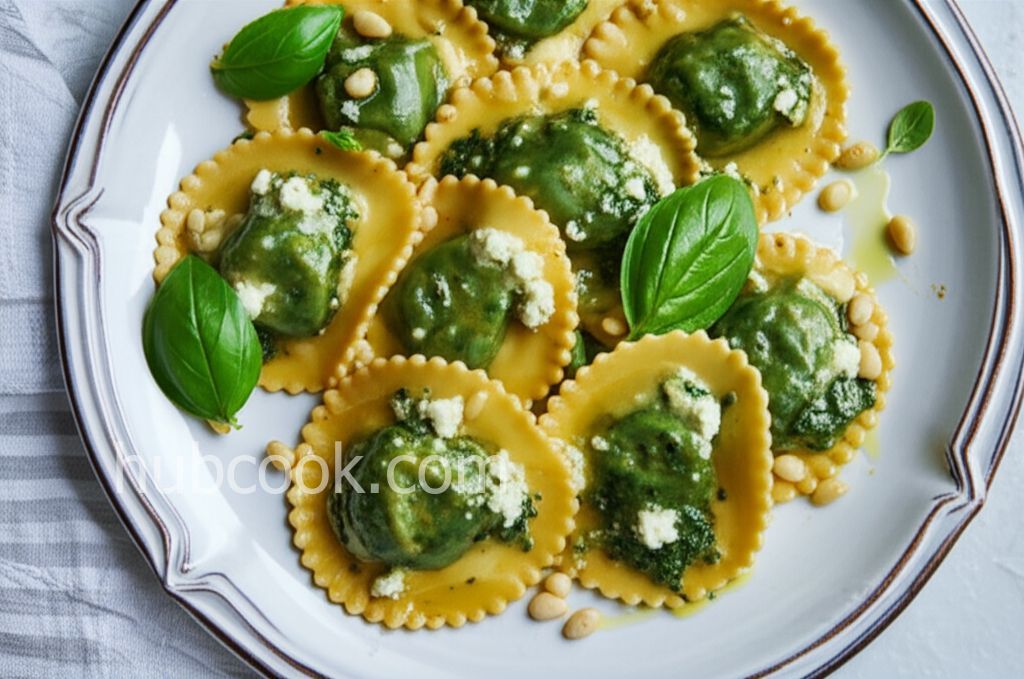 Spinach, Feta, and Pine Nut Ravioli Filling