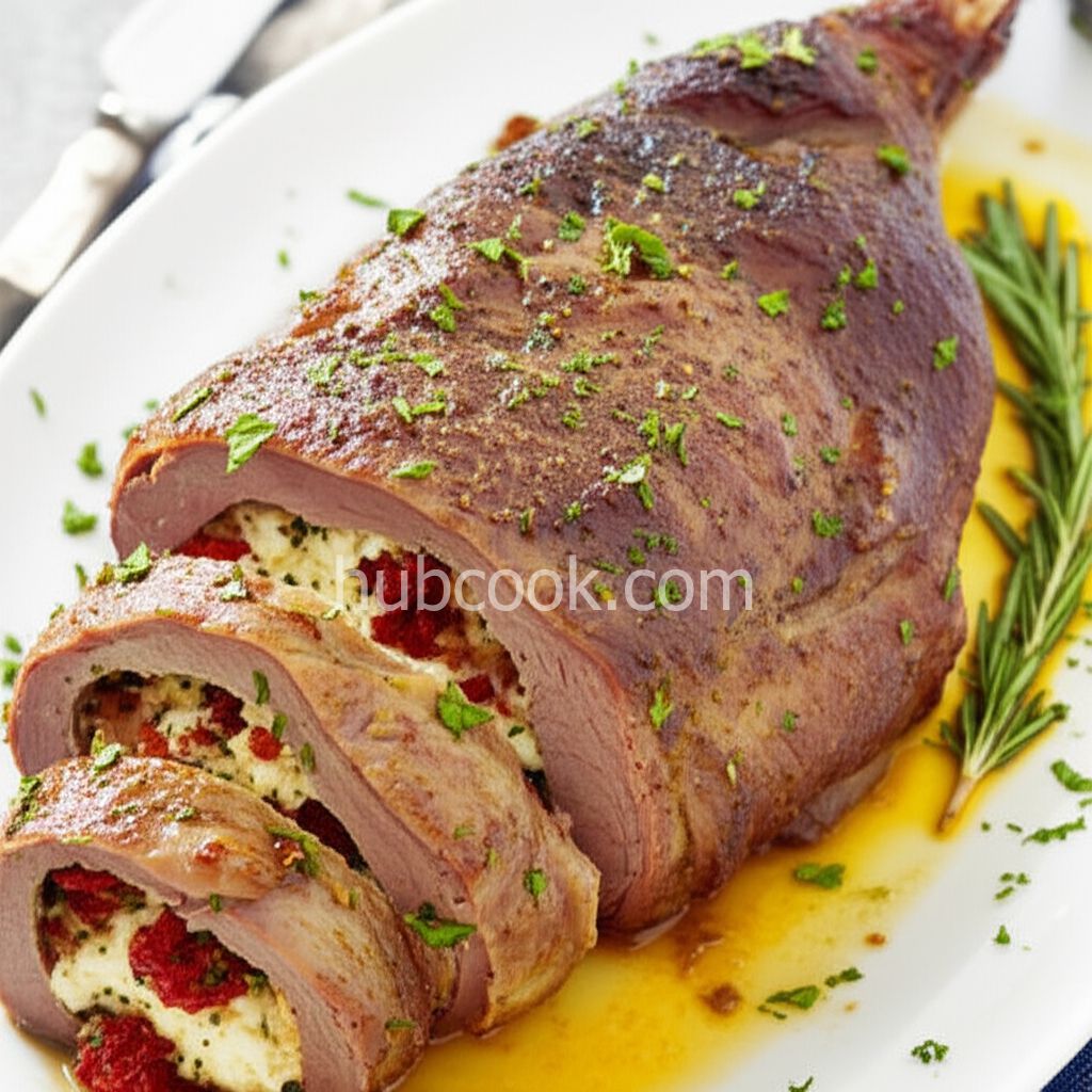 Stuffed Greek Leg of Lamb