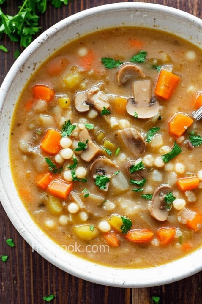 Easy Mushroom Barley Soup