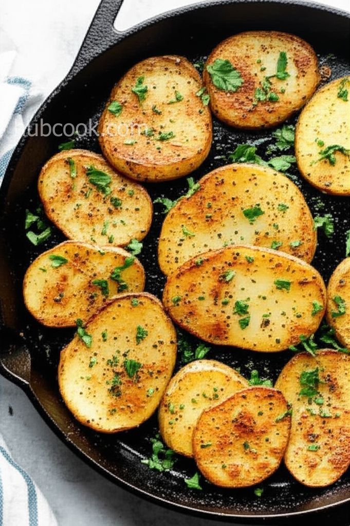 Garlic Herb Skillet Potatoes
