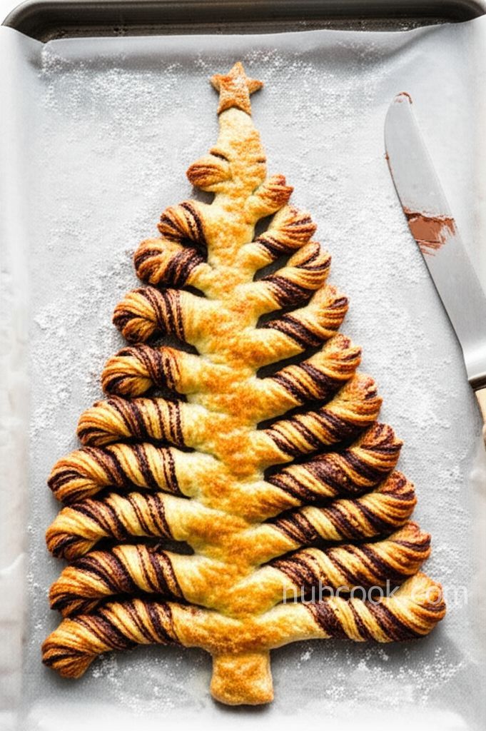 Nutella Puff Pastry Christmas Tree