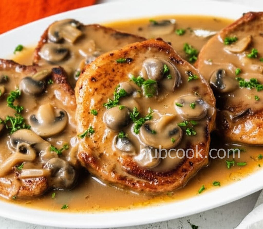 Pork Chops with Mushroom Onion Gravy
